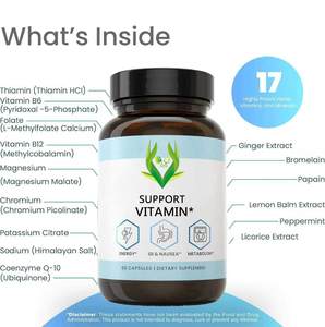 Cápsulas de vitamina de soporte de etiqueta privada Magnesio Coenzima Q10 Soporte Control de peso Digestión Cápsulas saludables - Product Image 3