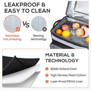 Gran oferta, amigable, personalizado, impermeable, para acampar, con aislamiento térmico, bolsa de playa, fiambrera, carrito, bolsa refrigeradora para Picnic con ruedas - Product Image 3