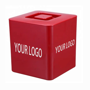 10L rouge vert plastique Double paroi carré alcool taille personnalisée seau à glace pour Victor George <span class=keywords><strong>Jean</strong></span> Marc XO Majorska - Product Image 1