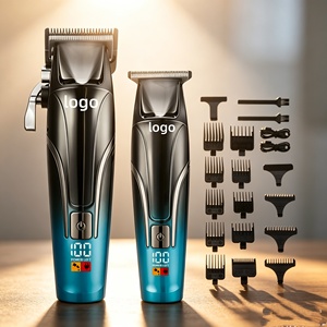 Tondeuses à cheveux professionnelles de haute qualité à faible bruit, rechargeables, pour <span class=keywords><strong>barbier</strong></span>, avec écran LED - Product Image 1