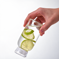 Bouteille en verre borosilicate haute résistance anti-fuite réutilisable transparente avec couvercle coloré – 250 ml, 500 ml, 750 ml, 1000 ml