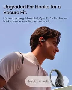 Pour Shokz <span class=keywords><strong>OpenFit</strong></span> 2 T920 casques ouverts sans fil pour écouteurs Bluetooth technologie DualBoost réduction du bruit AI LED personnalisée - Product Image 5