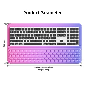 Custom Color Memory Foam Ergonomic Computer Tilted Keyboard Stand with Massage Dot Wrist Rest Support Pad for Office Home OEM - Product Image 6