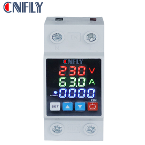 Protecteur numérique réglable 230V 63A contre les surtensions/sous-tensions et les surintensités, relais électronique pour TV/réfrigérateur, compteur d'énergie 1000 imp kwh - Product Image 2