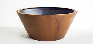 Weathering steel oxidado big square maceta - Product Image 4