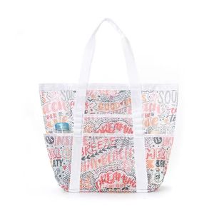 <b>Large</b> Capacity Nylon <b>Beach</b> <b>Bag</b> with Multi-Pocket Design Portable Travel Shoulder Strap for Swimsuit Storage - Product Image 2