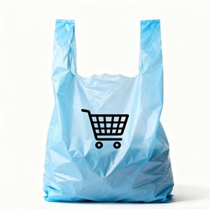 Bolsas de Compras Resistentes, Bolsas de Plástico Tipo Camiseta con Asas Reforzadas para Empaque de Mercancía en Tiendas Minoristas - Product Image 1