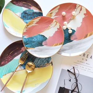 Wholesale Colorful Ceramic Dinner <strong>Plate</strong> Fruit Dessert Sushi Serving Tray Snack Steak Show <strong>Plate</strong> Kitchen Restaurant Tableware - Product Image 3