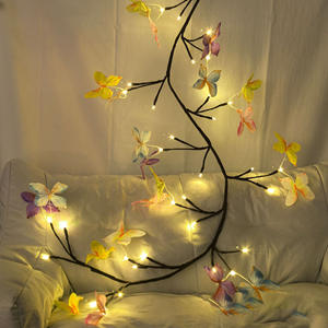 TSINYE 1.5m 30 Leds Fée Guirlande Lumineuse Papillons Fleur pour Fête Vacances Noël Mariage Rideau <span class=keywords><strong>Led</strong></span> Branche Arbre Lumière - Product Image 1