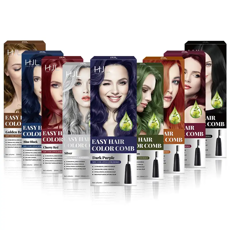 Kalıcı saç rengi kremi özel etiket amonyak ücretsiz 16 renk organik saç boyası