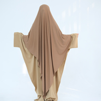 Abaya 2026, design de khimar islamique, vêtements musulmans traditionnels, maxi robe à une couche en modal extensible et doux, grand foulard hijab khimar