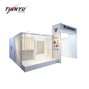 독특한 디자인의 대형 휴대용 전시 부스 스탠드, 전시회용 디스플레이 테이블, 전략적 구멍 배치 - Product Image 1