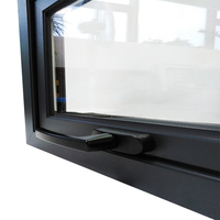 Fenêtre à battant horizontal en PVC plastique avec ouverture à persiennes, design chinois, fonction insonorisante pour l'école
