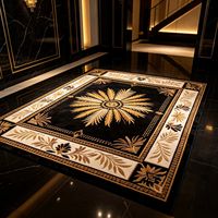 Tapis de luxe en fausse fourrure de cachemire à motif Dubaï