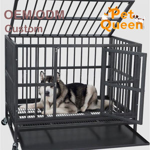 Büyük Boy Ağır Hizmet Tipi Akıllı Köpek Kafesleri Kare Boru Egzersiz Alanı Sağlam Modern Tasarım Tepsi 94cm/109cm/122cm/137cm - Product Image 4