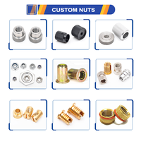 Cage personnalisée en acier inoxydable m6 m8 bride de soudage aile laiton carré moleté titane Insert Lock écrous hexagonaux rivetés