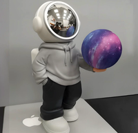 Lampe Étoile Audio Astronaute Sans Fil pour Haut-Parleur, Lecteur USB Insérable, Portable, Étanche, en Plastique, avec Horloge LED RGB DC