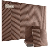 Panneaux Acoustiques Effet Bois 100% Fibre de Polyester Haute Densité 0.9 NRC avec Adhésifs pour Studio d'Enregistrement et Maison