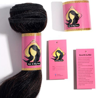 Étiquette adhésive personnalisée pour emballage de produits capillaires, extensions de cheveux, perruques et soins capillaires, avec logo sur mesure