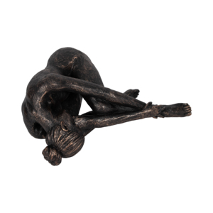 Scultura d'arte contemporanea di una ballerina che riposa, statua decorativa per soggiorno, camera da letto e bagno - Product Image 6