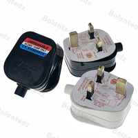 Prise britannique 3 broches 13A avec fusible, fiches mis à la terre 250V, adaptateur, câble d'alimentation, connecteur, convertisseur, normes britanniques