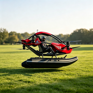 Nuevo Vehículo de Vuelo Vertical Ligero de Fibra de Carbono Roja con Asiento Individual, Piloto Automático, Alimentado por Batería, con Cámara 4K - Product Image 1