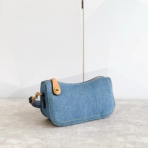Blue Women's <span class=keywords><strong>Swinger</strong></span> Denim Indigo Crossbody 20 Bolso de hombro de alta calidad Bolso de mano Diseñador de moda para niña Fiesta de compras - Product Image 5