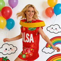 Costume amusant de cuisinier avec motif réaliste de pot de salsa, coupe ample unisexe, tissu respirant, pour Halloween et Carnaval, CE CPC UKCA, pour adultes