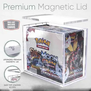 Transparent Acrylic ETB Game Box Booster Storage Display Box