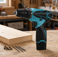 Mini perceuse sans fil 12V à moteur brushless, outil électrique à vitesse variable 1350 tr/min, couple maximal 10 mm, mandrin OEM pour bois et métal