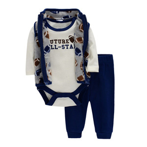Conjunto Casual de Otoño/Invierno 100% Algodón para Bebé: Pelele para Niño y <span class=keywords><strong>Chaleco</strong></span> Cálido para Niña con Cierre de Botones - Taobao Cloud Order - Product Image 2