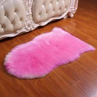 Tapis en fausse fourrure de vison épais et moelleux en peau de mouton blanche housse de chaise coussin de siège à poils longs zone de fourrure tapis de sol tapis de prière en peluche