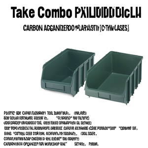 Contenedor de Almacenamiento de Herramientas, Caja Organizadora de Plástico Verde de 10L para Taller - Product Image 2