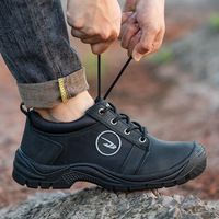 Chaussures de sécurité en cuir véritable RTS, bottes de travail à embout d'acier, unisexes, été, automne, hiver, résistantes aux perforations, usage industriel
