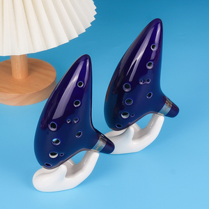 Ocarina de Cerámica Azul de 12 Orificios - Logotipo y Empaque Personalizables, Alto C, Legend of Ocarina, Instrumento Musical <span class=keywords><strong>Tradicional</strong></span> Chino - Product Image 2