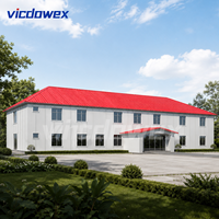 VICDOWEX Maison préfabriquée de luxe de type T moderne avec isolation thermique et caractéristiques ignifuges pour usage résidentiel