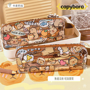 Étui à crayons transparent Kapi, impression numérique, fermeture éclair, EVA, pour l'école et le bureau - Product Image 3