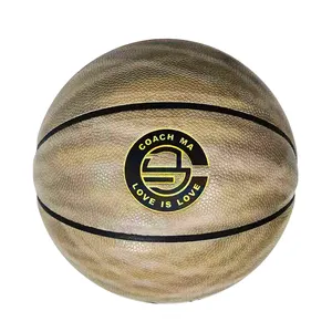 Hochwertiger Großhandel Basketball ball Kunden spezifisches Muster Personal isiert mit Leder PU-Gummi für Indoor Outdoor Adult Training