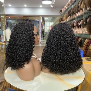 Perruques en cheveux humains vierges bruts vietnamiens à cuticules alignées SDD 16 pouces, style Pixie bouclé, sans dentelle, à porter sur le côté - Product Image 4