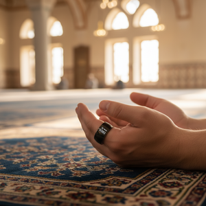 Equantu Acier inoxydable Cadeau musulman Eid Ramadan SQ668 Horloge d'appel à la prière Anneau intelligent Zikr Prière Qibla - Product Image 1