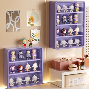 DAYOOH Wandmontage Blind Box Poppen Opberg- en Presentatiekast Organizer Stapelbaar Stofdicht Plastic Speelgoedfiguur Displaykast - Product Image 4