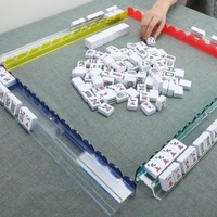 YUHUI Rangements de Mahjong Pliables Personnalisables avec Poussoir 20 Pouces, en Acrylique Transparent, Bande Magnétique, Règle de Tri de Cartes, pour le Marché Américain