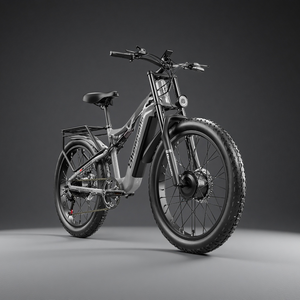 Bicicleta de Montaña de Alta Potencia con Doble Motor sin Escobillas, 48V2000W, Aluminio, Neumáticos Gruesos de 26*3.0, 17.5AH, 48km/h - Product Image 3