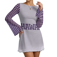 Ensemble de mini-robes en maille polyester sexy de style club pour femmes, conçues sur mesure, avec motifs hawaïens par transfert thermique, collection Printemps/Été Palaka