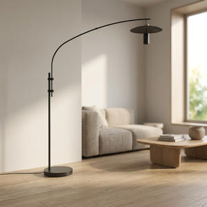 Lampe de sol intérieure LED Lumetal 100-240V, design automatique, IP20, 1750~1900MM, métal, 3000K, haute luminosité, CRI 80, jaune clair - Product Image 5