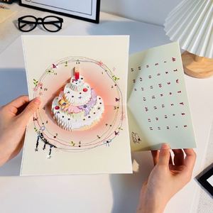 3D Greeting Card Music & Light Diamond Embellished Birthday <b>Gift</b> High-End Feel With Paper <b>Envelopes</b> - Product Image 4