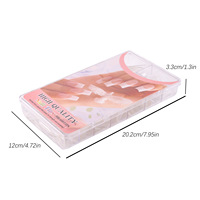 600 faux ongles ballerine à couverture complète, forme cercueil effilée moyenne, en ABS souple, transparents, naturels, style French, pour salon de manucure