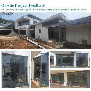 Puerta Plegable de Fábrica HDSAFE, Puerta de Partición de Vidrio Móvil de Aluminio para Exteriores, Pared de Vidrio Corrediza sin Marco, Puerta de Vidrio Plegable - Product Image 3