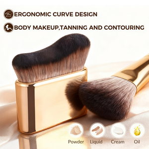 Nouvelle Arrivée Pinceaux Cosmétiques Véganes <span class=keywords><strong>de</strong></span> Luxe à Marque Blanche Durables Portables Corps Doré Brillant <span class=keywords><strong>Pinceau</strong></span> <span class=keywords><strong>de</strong></span> Maquillage Unique pour <span class=keywords><strong>Fond</strong></span> <span class=keywords><strong>de</strong></span> <span class=keywords><strong>Teint</strong></span> - Product Image 4