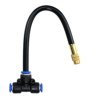 Buse de brouillard en cuivre jaune à flexion libre 8mm droite Push Lock Joint Jardin Arrosage Humidification Pulvérisateur